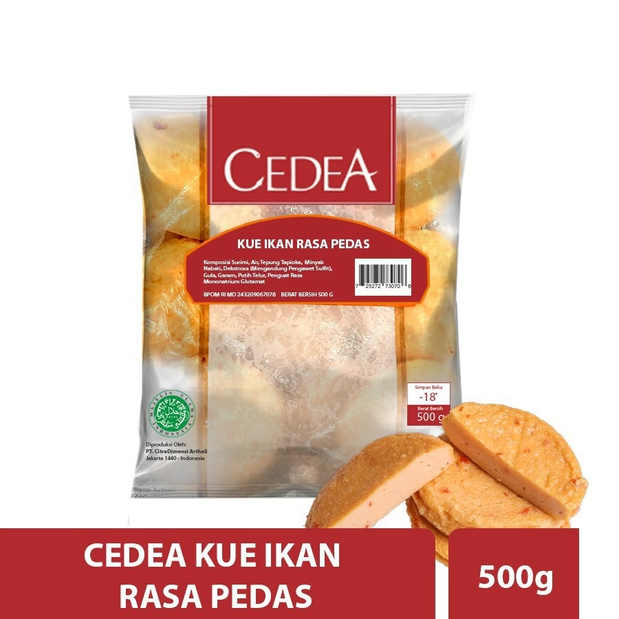 KUE IKAN PEDAS CEDEA 500GR SPICY FISH CAKE HALAL