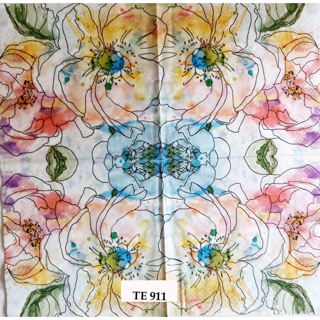 Tisu  Napkin Kerajinan  Decoupage Eropah 33X33 CM TE 911 TTS