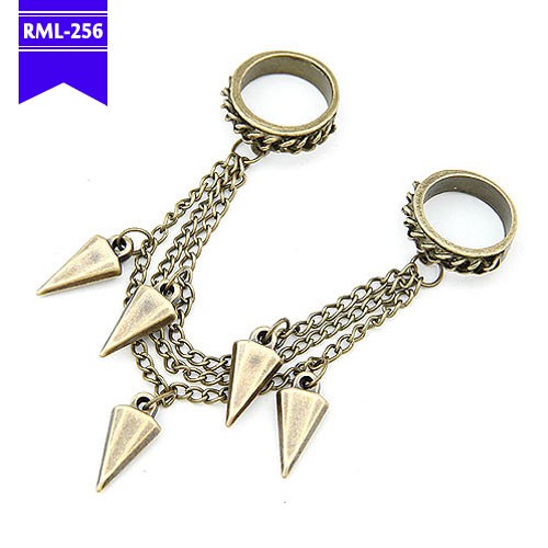 RML-256 AKSESORIS WANITA | CINCIN KOREA (CINCIN IMPOR) | Cincin Rantai 2 Ring