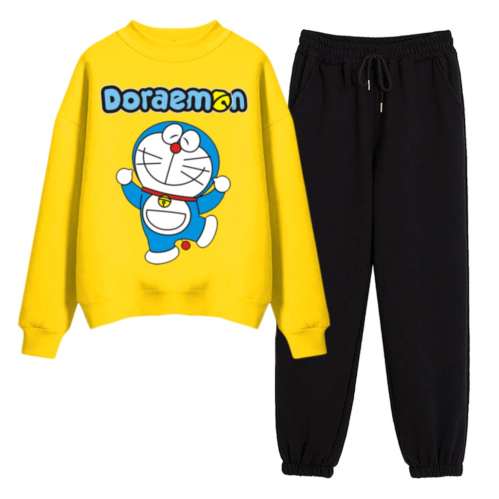 BESS - Baju Setelan Wanita Murah / Setelan Sweater + Jogger Hitam - DORA DANCE