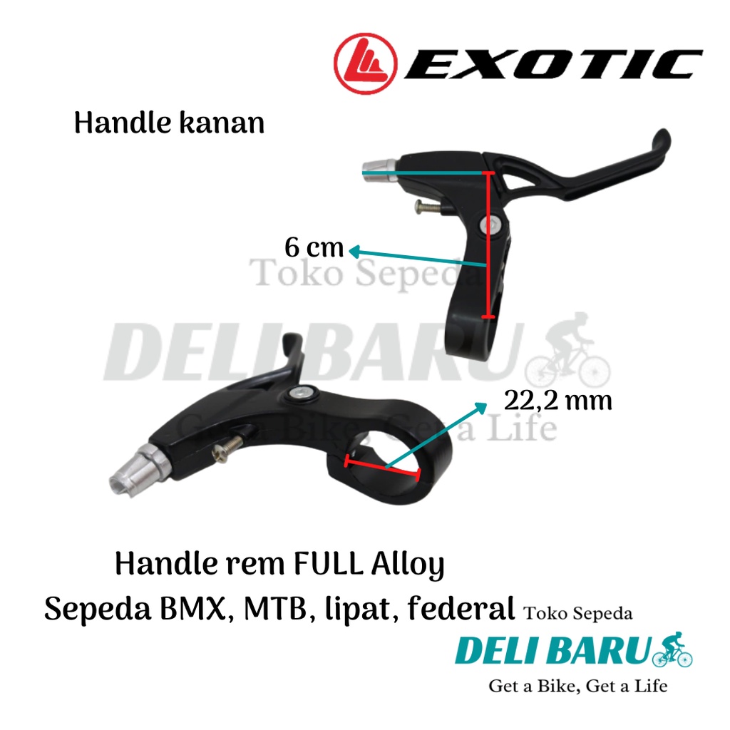 Exotic Handle Full Alloy handel rem sepeda BMX, MTB, lipat, federal, minion