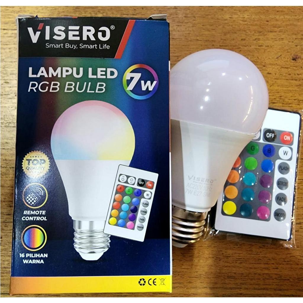 Lampu LED RGB Visero 7W / Lampu LED Visero RGB 7W + Remote