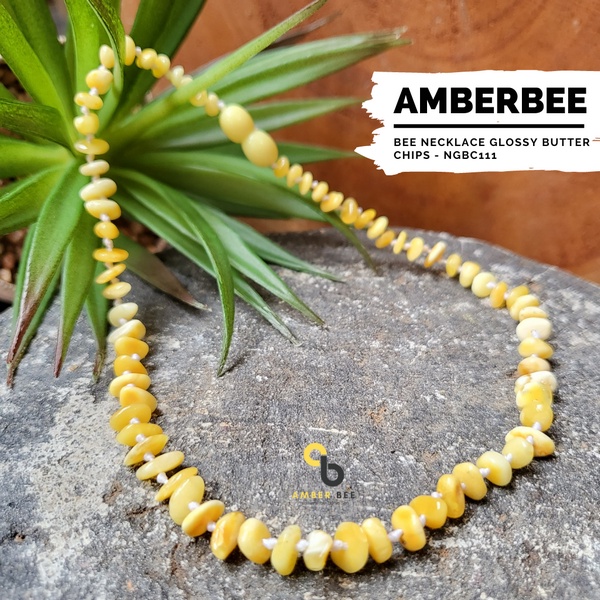 Kalung Amber Baby dan Anak Premium Glossy Butter Chips NGBC111 By Amber Bee