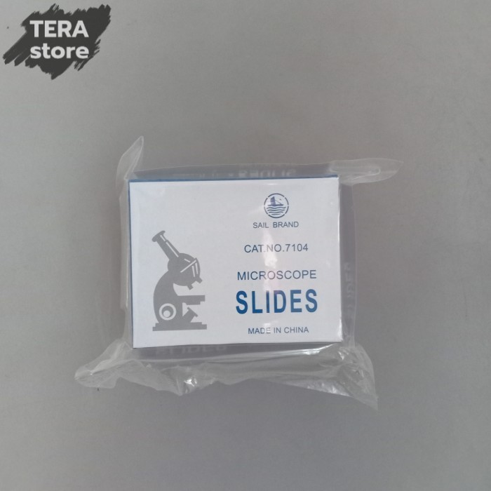 Sail brand object glass double concave isi 50 7104 kaca preparat