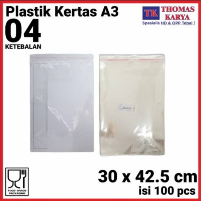 30x42,5 CM Plastik OPP TEBAL | Plastik OPP Seal | Plastik Kaca | Plastik OPP Lem | Plastik A3