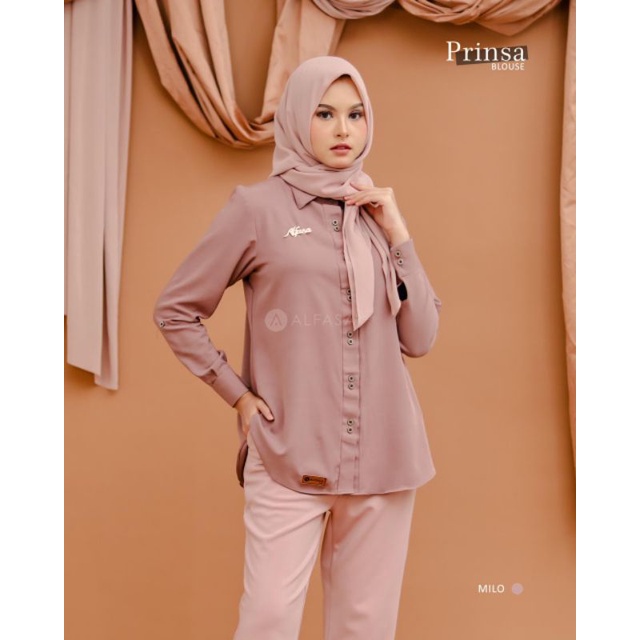 Blouse Kemeja Wanita Alfasa Daily Prinsa Blouse