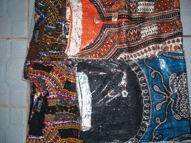 Kaos Pantai Kaos Etnik Dashiki All Size Pria Wanita Dasar Putih New