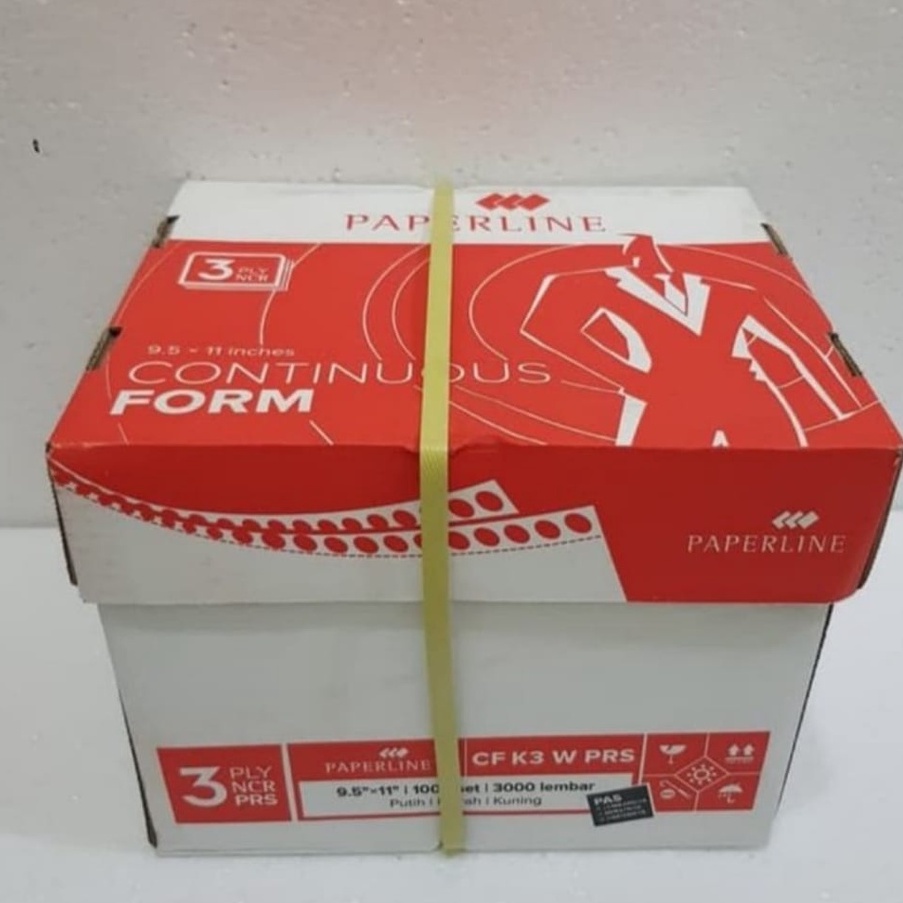 

Continuous Form 9,5 x 11 3ply/2 PRS warna Paperline