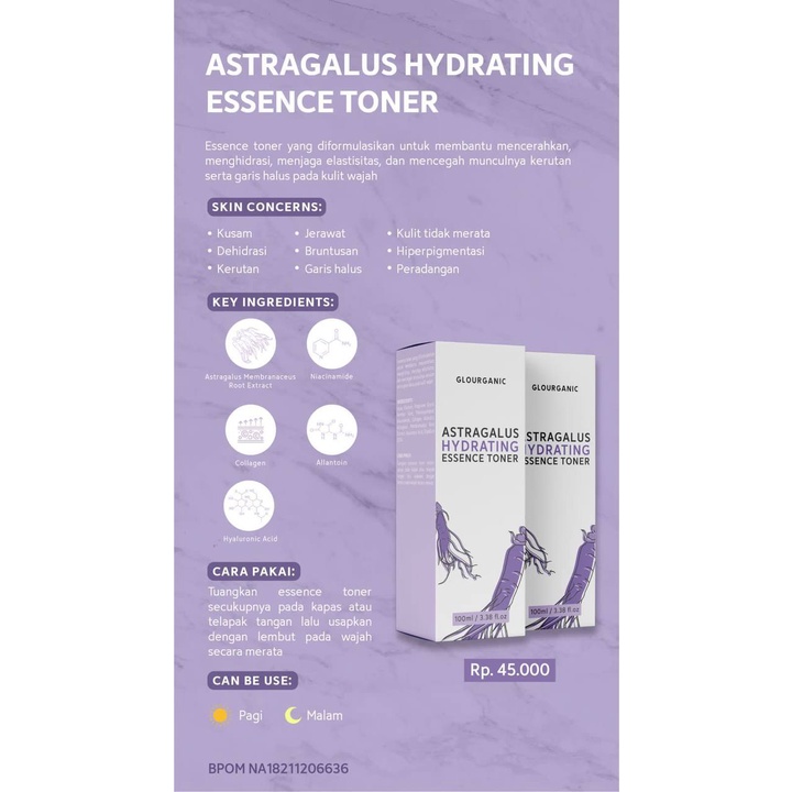 GLOURGANIC Astragalus Hydrating Essence Toner