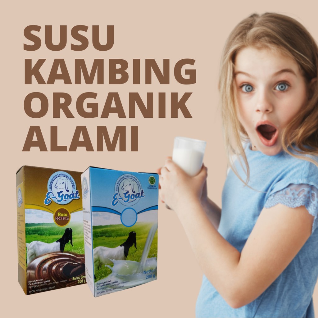 [BAYAR DI TEMPAT] Susu Alergi Anak Bayi EGOAT Susu Kambing Etawa Bubuk Organik Herbal Alami 200gr