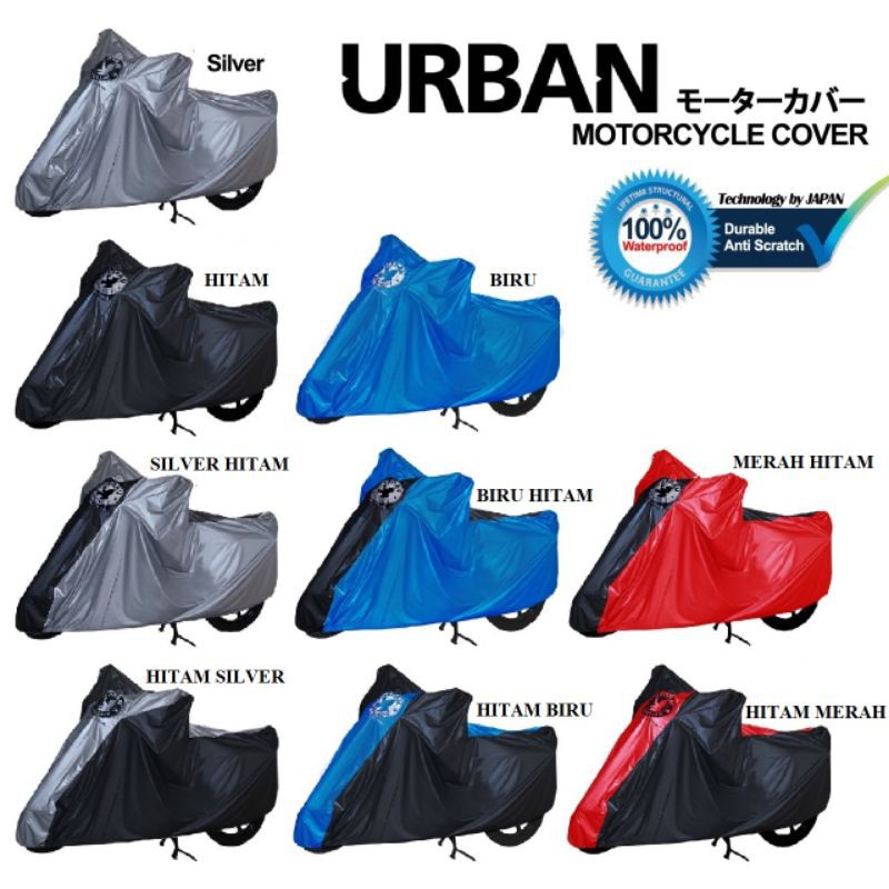 Cover Sarung Selimut Motor URBAN Motor Waterproof STANDAR Bebek Matic Mio Vario Beat Supra Grand