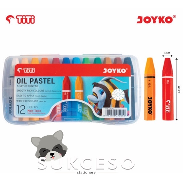 

Joyko Titi Oil Pastel Crayon OP-12S PP / Krayon Minyak 12 Warna Murah Berkualitas