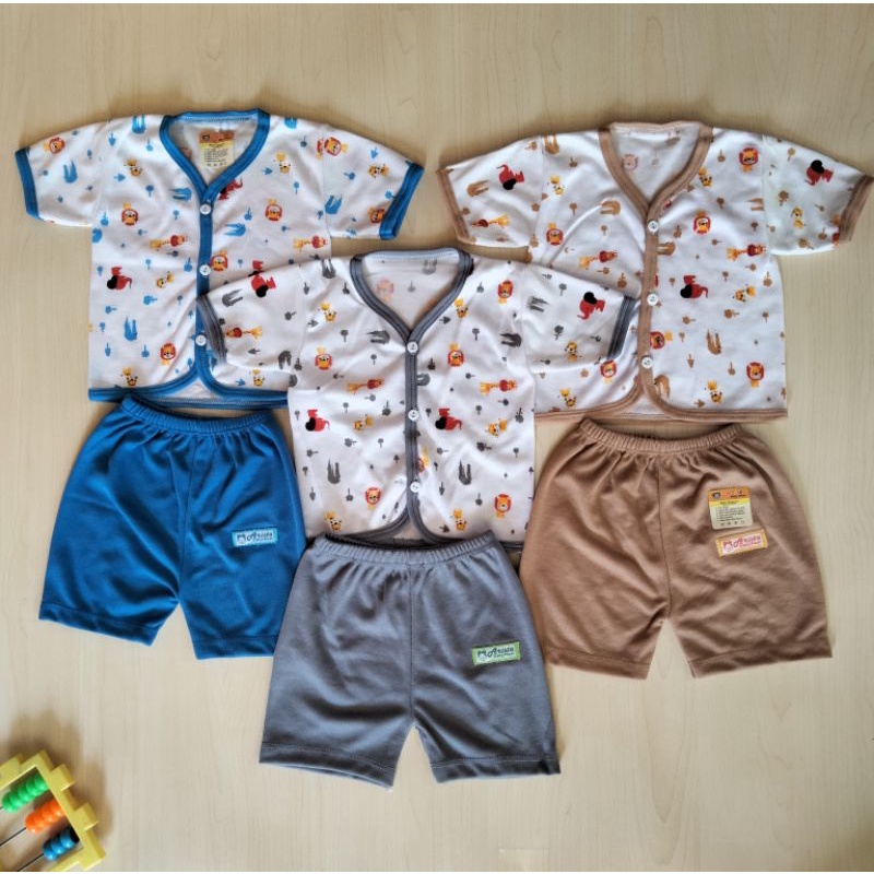 paket hemat baju bayi newborn arista baby warna tua combinasi 9 stel(18 pcs)