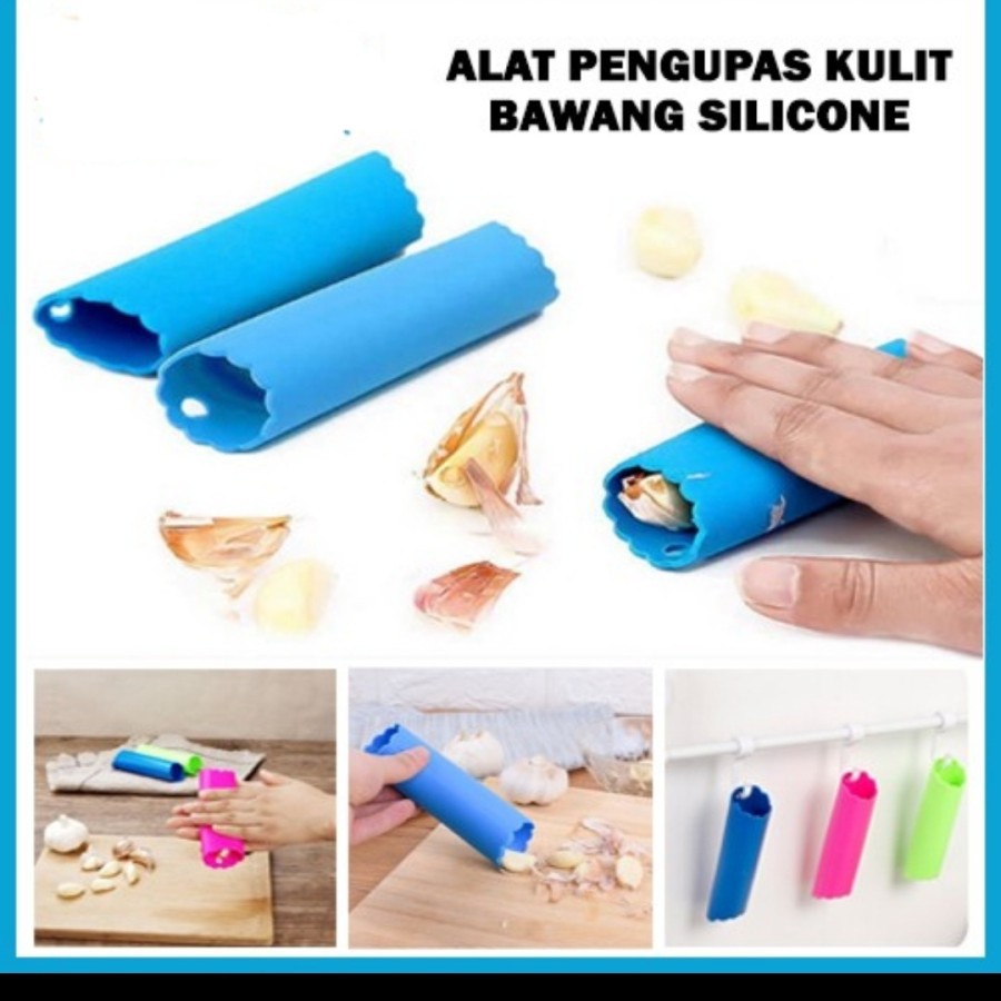 Alat pengupas kulit bawang silikon garlic onion peeler dapur masak new