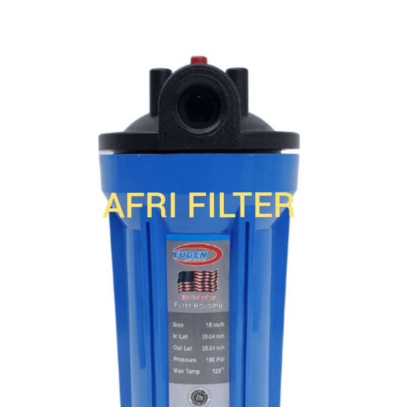 Paket  Filter Air 4 Tahap Zat Besi &amp;Kapur Siap Pakai (Blue 10&quot; drat 3/4&quot; -SPGR) EUGEN