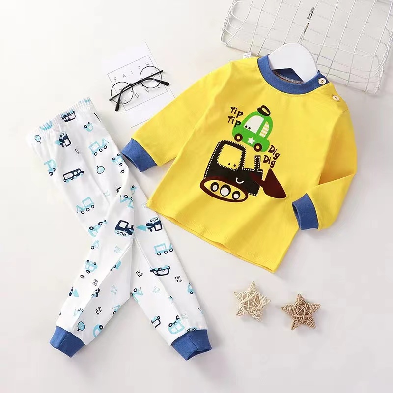 FORSLEEP Z61 Piyama 1-4 tahun Lengan Panjang Baju Tidur Anak Laki Perempuan Import Murah Setelan Rum