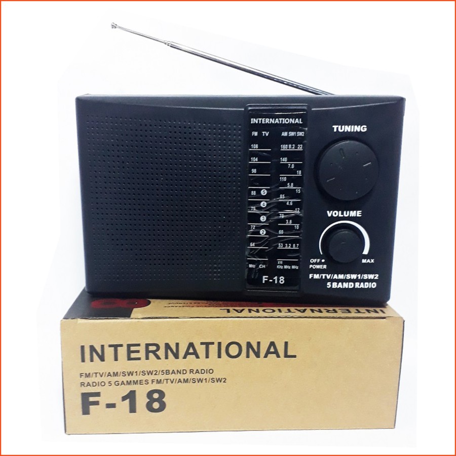 COD RADIO INTERNATIONAL F-18 JADUL AC/DC FM/AM/SW ANTENNA//RADIO F-18 5 BAND FM/TV/AM/SW1/SW2