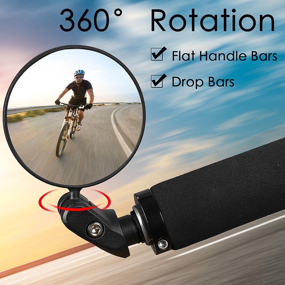 Lanfy Spion Sepeda Universal 1PC Bicycle Sight Reflector Pengganti Jangkauan Luas Yang Dapat Disesuaikan Kiri Kanan Mount Kaca Spion