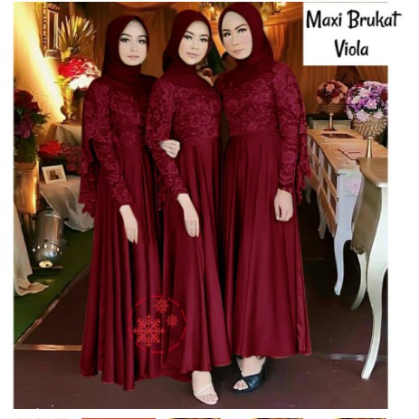 TERBARU LEBARAN 2021  RANIA dress baju pesta lamaran seragam manten Bridesmaids tersedia ukuran XS