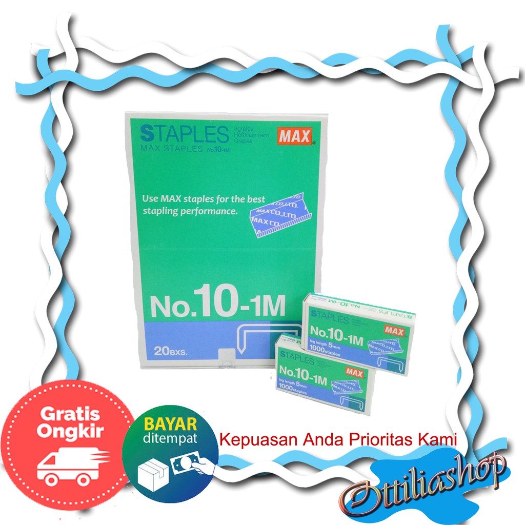 ISI STAPLER MAX HD 10- ISI STEPLES MAX BAGUS MURAH BERKUALITAS