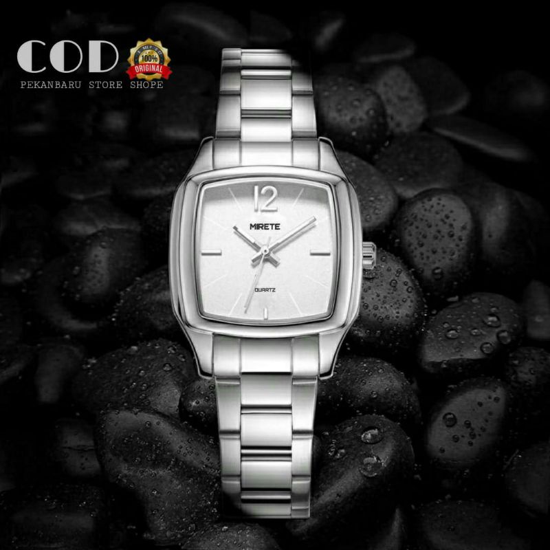 JAM TANGAN IMPORT WANITA/CEWEK FREE BATRAI RANTAI STAINLIS STEL JAM TANGAN KASUAL wanita model oval terbaru jam tangan wanita/cewek terlaris jam tangan wanita murah cod bayar di tempat jam tangan wanita sporty mirete original