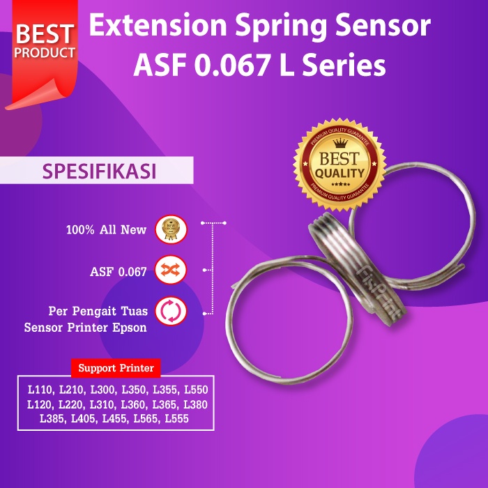 Extension Spring Sensor ASF 0.067 Printer Epson L110 L120 L130 L210 L220 L300 L310 Per Pengait Tuas Sensor Epson L Series 0,067 L350 L355 L360 L365 L380 L385 L405 L455 L485 L550 L555 L565