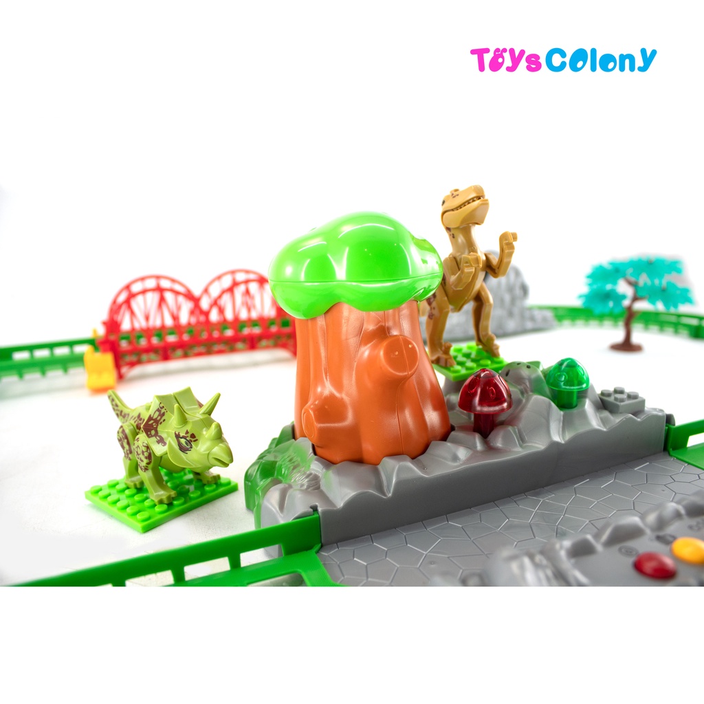 HAPPY TRACK DINOSAURUS PARADISE DIY BUILDING BLOCKS - TRACK DINOSAURUS