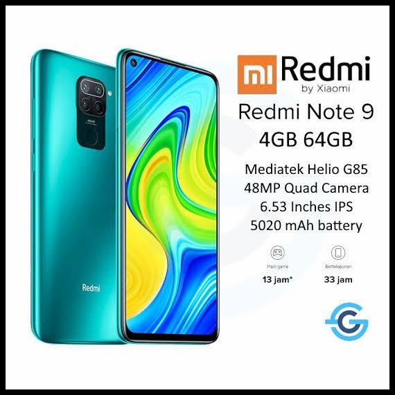 Xiomi Note 9 4/64 Resmi