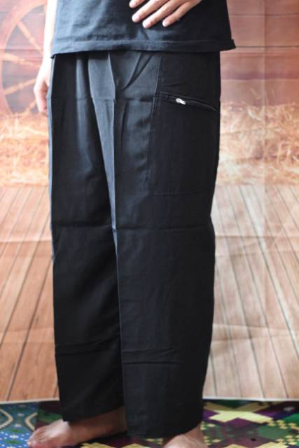 Celana sirwal pangsi/silat komprang warna hitam, putih, biru, merah dll