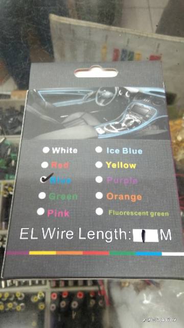 EL Wire dc 12vol lampu untuk mobil lampu di dalam ruangan panjang 1m jual per/2pcs