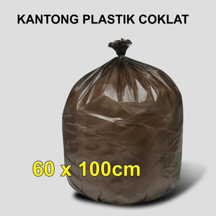 Kantong Plastik Sampah Limbah Medis Coklat 60 x 100 cm Pak Isi 50’s OJ