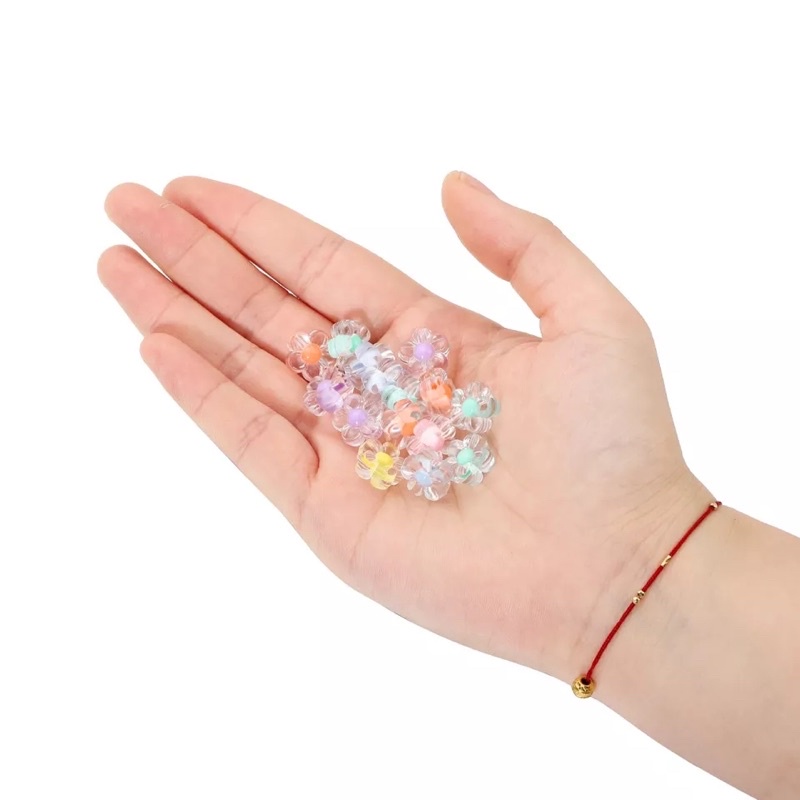 (40 pcs) Mute Bening Isi Manik Manik Bunga Mote Candy Isi Warna Pastel