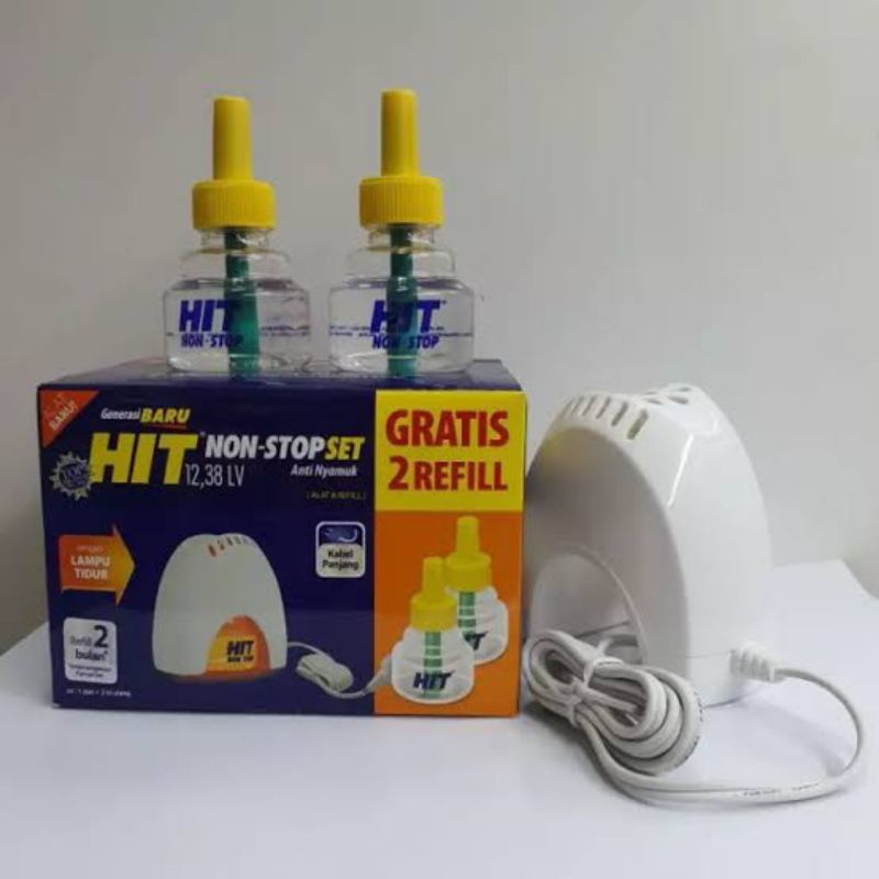 HIT ELECTRIC NON STOP SET ALAT ELEKTRIK PLUS REFFIL(PROMO EXTRA POWER FRESH)anti nyamuk