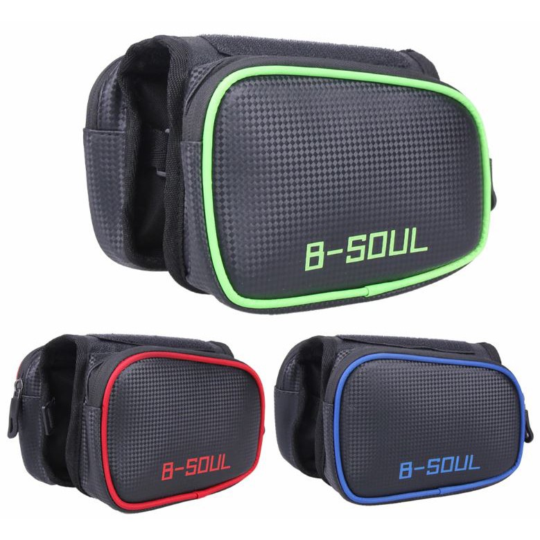 B-SOUL Tas Sepeda Waterproof Smartphone 6.2 Inch - YA0210 - Black/Red