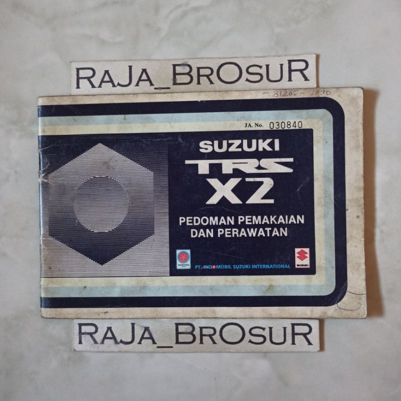 Buku pedoman pemakaian dan perawatan/manual book Suzuki TRS X2 1990