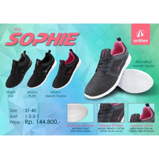 Sepatu Ardiles sepatu sport running Wanita size 37 sd 40 Sepatu Olahraga sports  unisex sepatu sophie