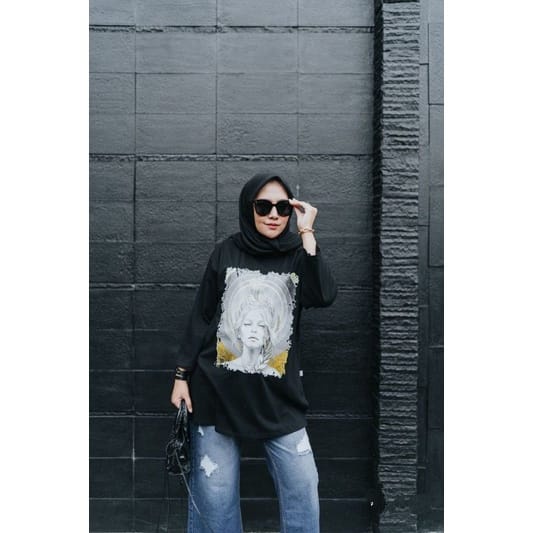 ATASAN TUNIK OVERSIZE WANITA | BLUS TOP JUMBO