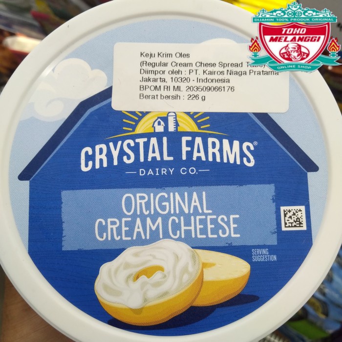 

Krim- Crystal Farms Original Cream Cheese 226 Gr | Keju Farm Krim Oles Tube -Krim.