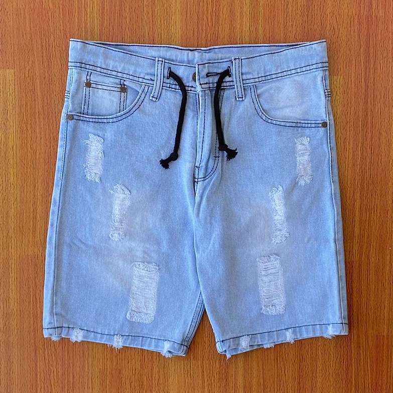 BISA COD | Celana Jeans Pendek Sobek-sobek Celana Pendek Ripped Jeans