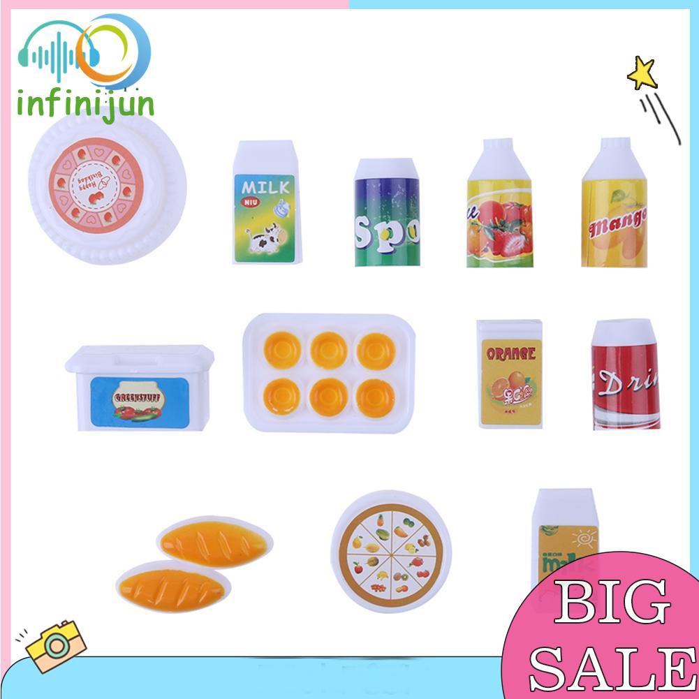 12Pcs Set Mainan Simulasi Bentuk Makanan Minuman Mini 12Pcs Set Mainan Simulasi Bentuk Makanan Minuman Mini