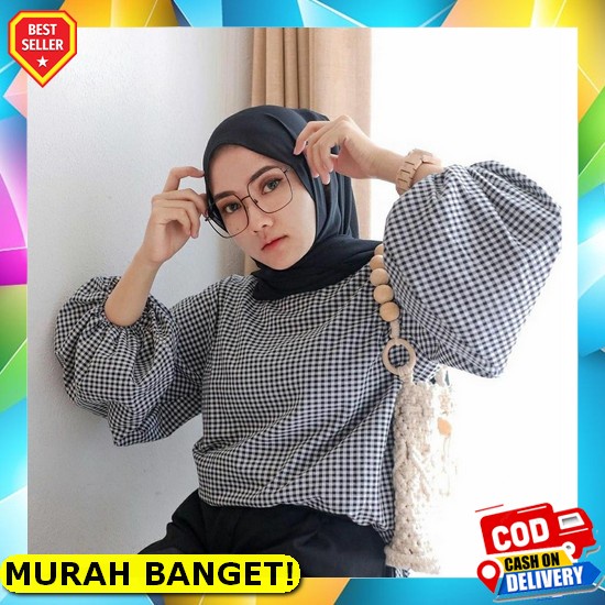 Azalia Baju Atasan Wanita Terbaru 2022 Import Real Pict / Blouse Wanita Hits 5365 Gina [Cod] Apik To