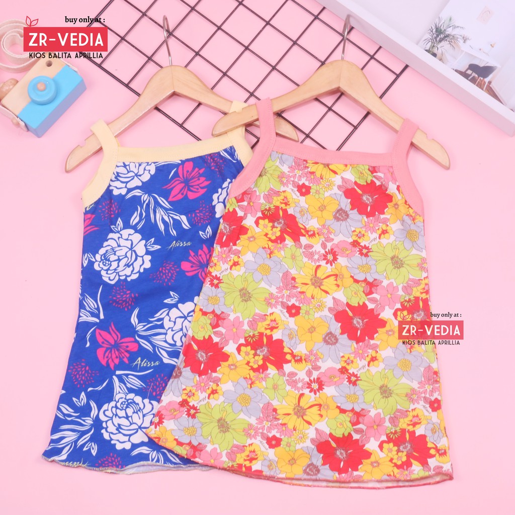 Tanktop Dress Uk Bayi - 2 Tahun / TERMURAH Atasan Harian Bahan Kaos Adem Daster Anak Perempuan Cewek