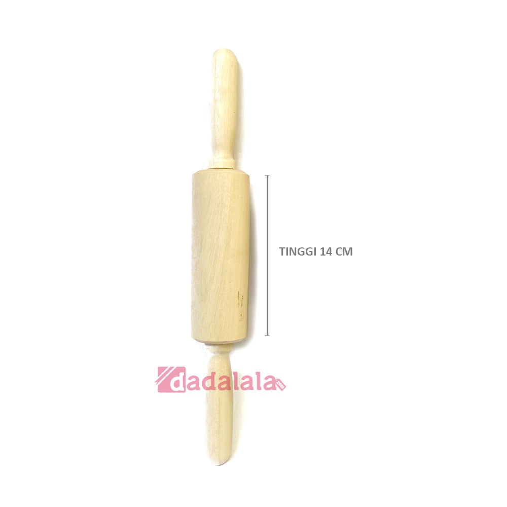 DADALALA Rolling Pin Kayu Model Roll Ukuran 20 Cm Untuk Adonan Kue