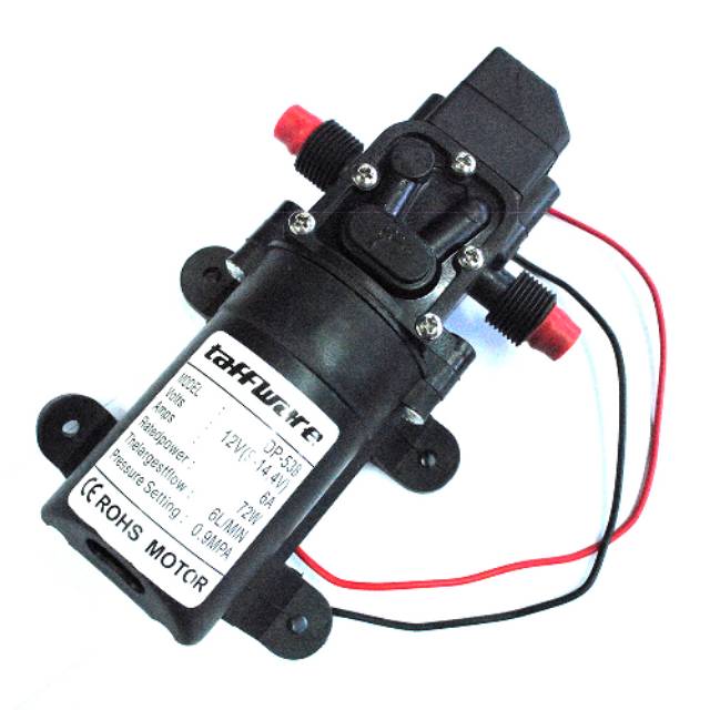 Taffware Good Pump Pompa Air Elektrik High Pressure 12V 72W 130PSI - DP-538 - Black