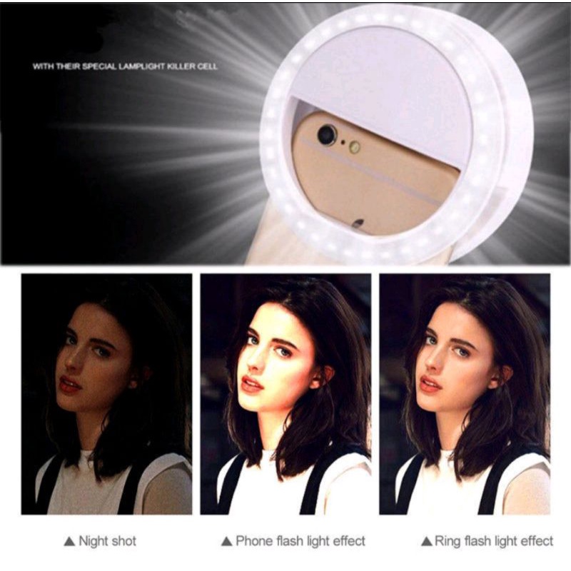 Lampu Selfie / Ring Light Led / Ring Light mini Lampu Jepit foto