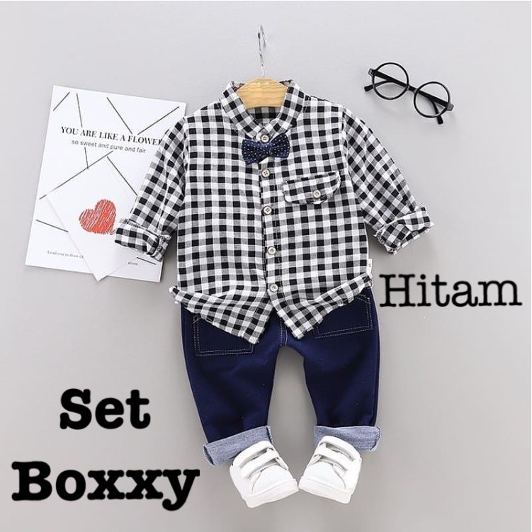 Baju Setelan Anak Laki Laki Cowok Set Usia Umur Bulan Tahun Motif Lucu / Bergambar Murah Fp09857 2-4