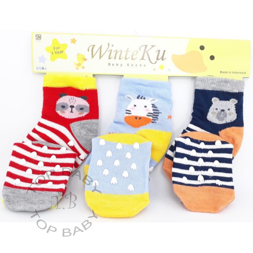 Kaos Kaki Bayi 3in1 Anti Slip Winteku - 4207