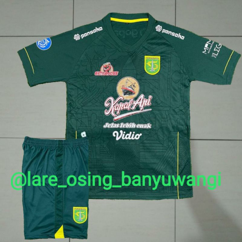 SETELAN DEWASA PERSEBAYA HOME 2021 - 2022 BRI LIGA 1 HIJAU JERSEY CELANA TERBARU LOKAL
