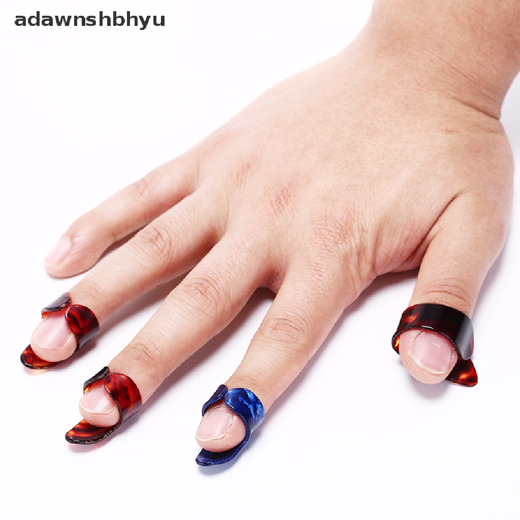 Adawnshbhyu 4pcs Finger Guitar Pick 1kaki Jempol 3jari picks Plectrum Aksesoris Gitar