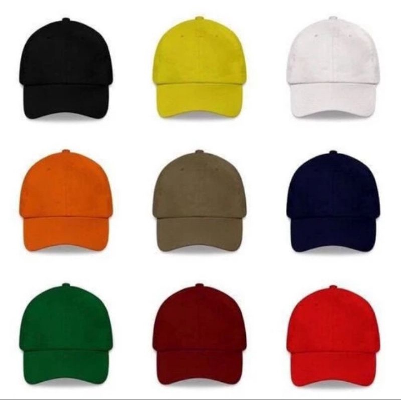Topi Polos Topi Polos Hitam Topi Polos pria Topi Baseball polos Topi putih